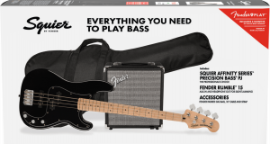 SQUIER PK PJ BASS MN BLK R15 New - immagine 2