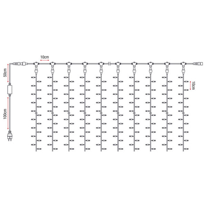 Showtec LED Curtain Light WW IP44 - immagine 2