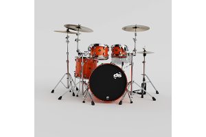 DS FURY 22" STUDIO DRUM KIT TANGERINE
